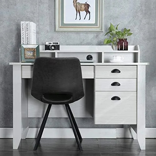 White Desk with Drawers and Hutch Y3491