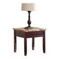Dark Cherry Faux Marble Top End Table K134