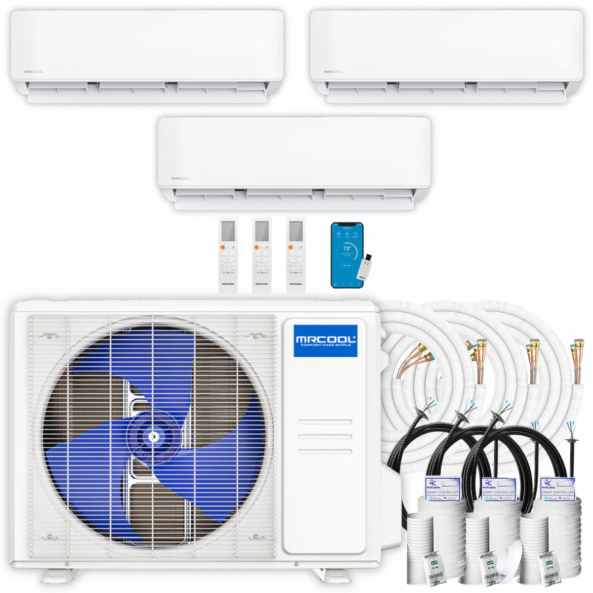 42,000 BTU 3 Zone Ductless Mini Split Air Conditioner and Heat Pump J37269