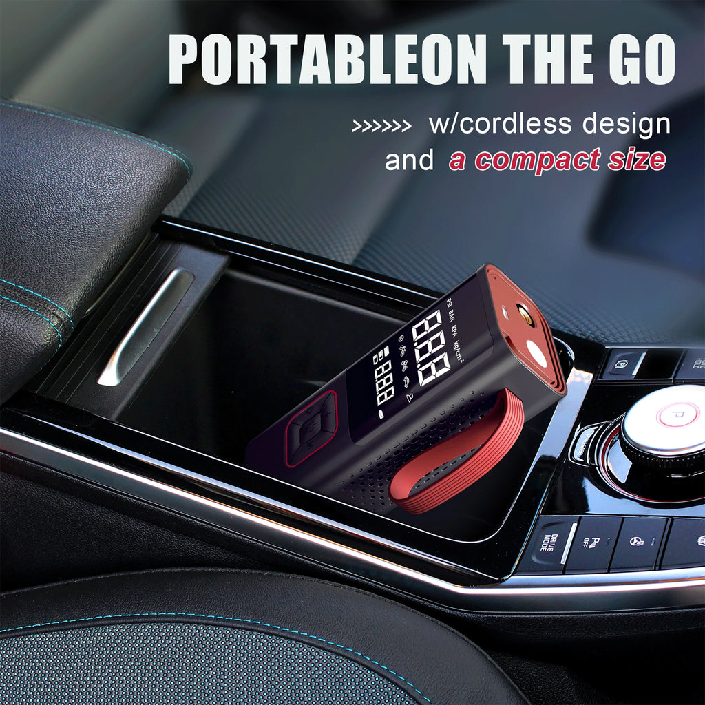 Cordless Tire Inflator Portable Air Compressor 6000mAh 150PSI Air Pump C331