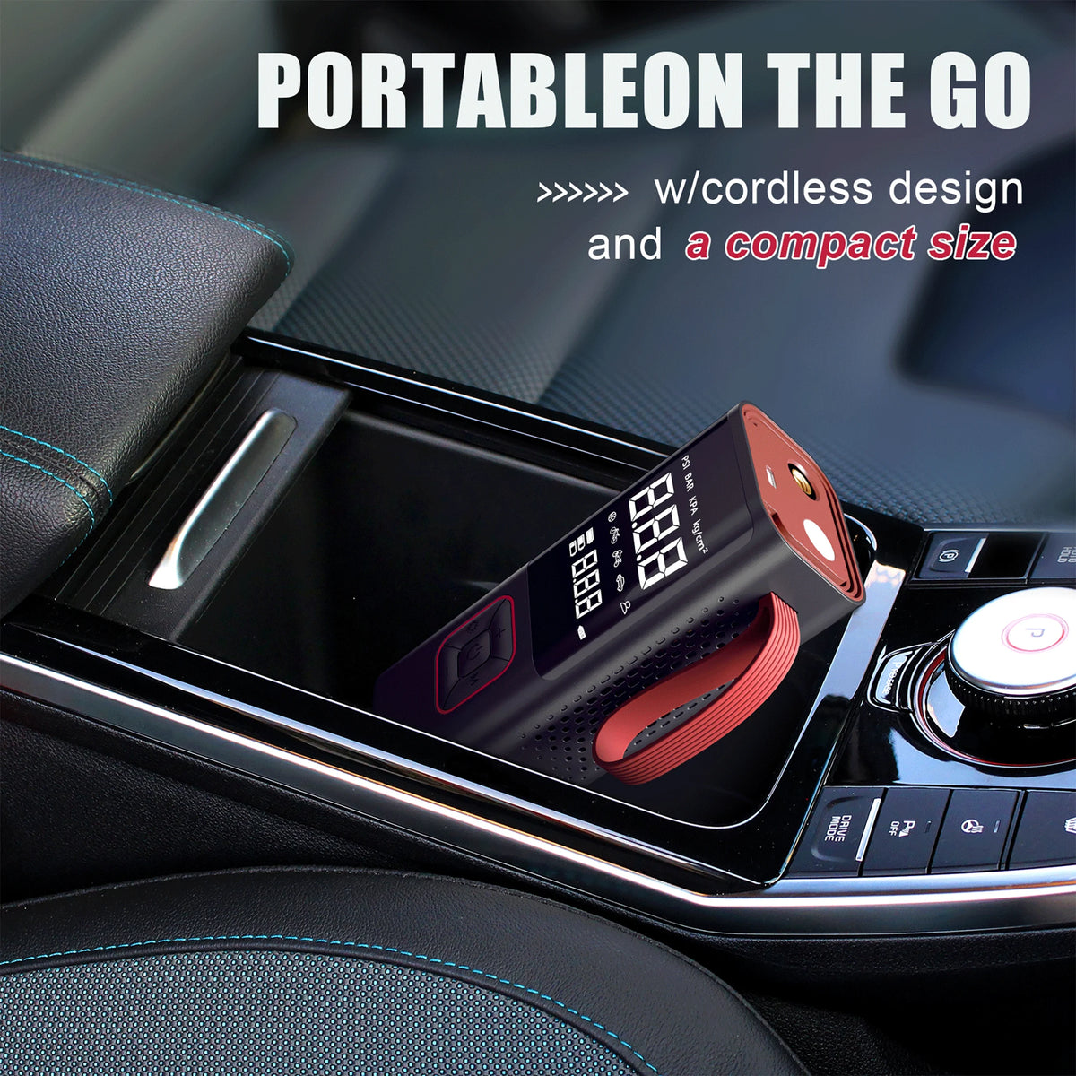 Cordless Tire Inflator Portable Air Compressor 6000mAh 150PSI Air Pump C331
