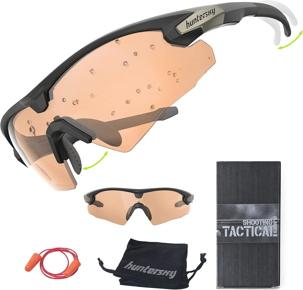Tactical Shooting Glasses Ballistic Impact Protection Pack of 2 H608