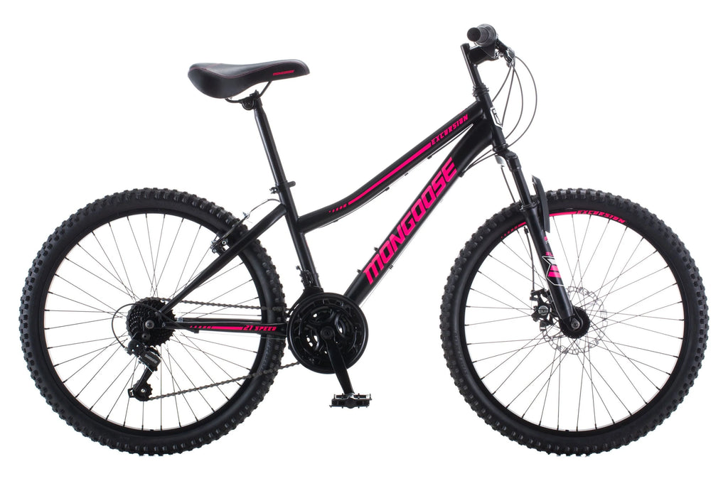 Black 24-in. 21 Speeds Mountain Bike Y6949