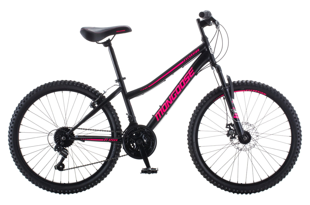 Black 24-in. 21 Speeds Mountain Bike Y6949