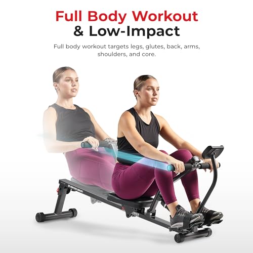 Compact Adjustable Rowing Machine with 12 Levels of Resistance K38229