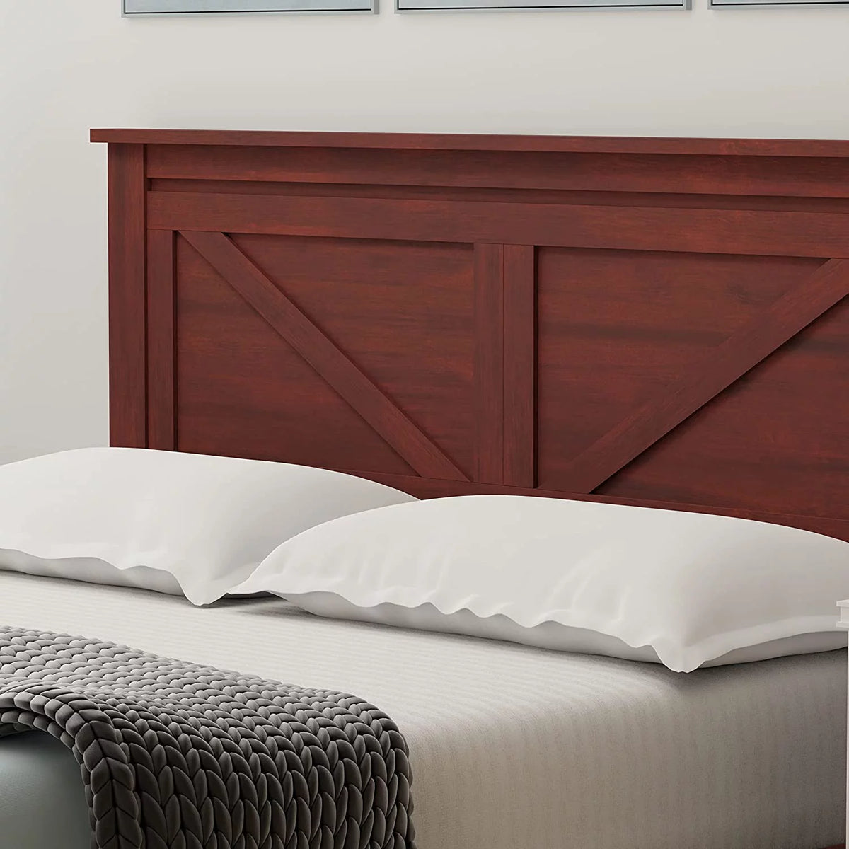 Solid Wood Platform Bed Full Q1744