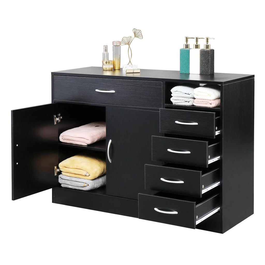 5 Drawer Black Storage Cabinet T649933