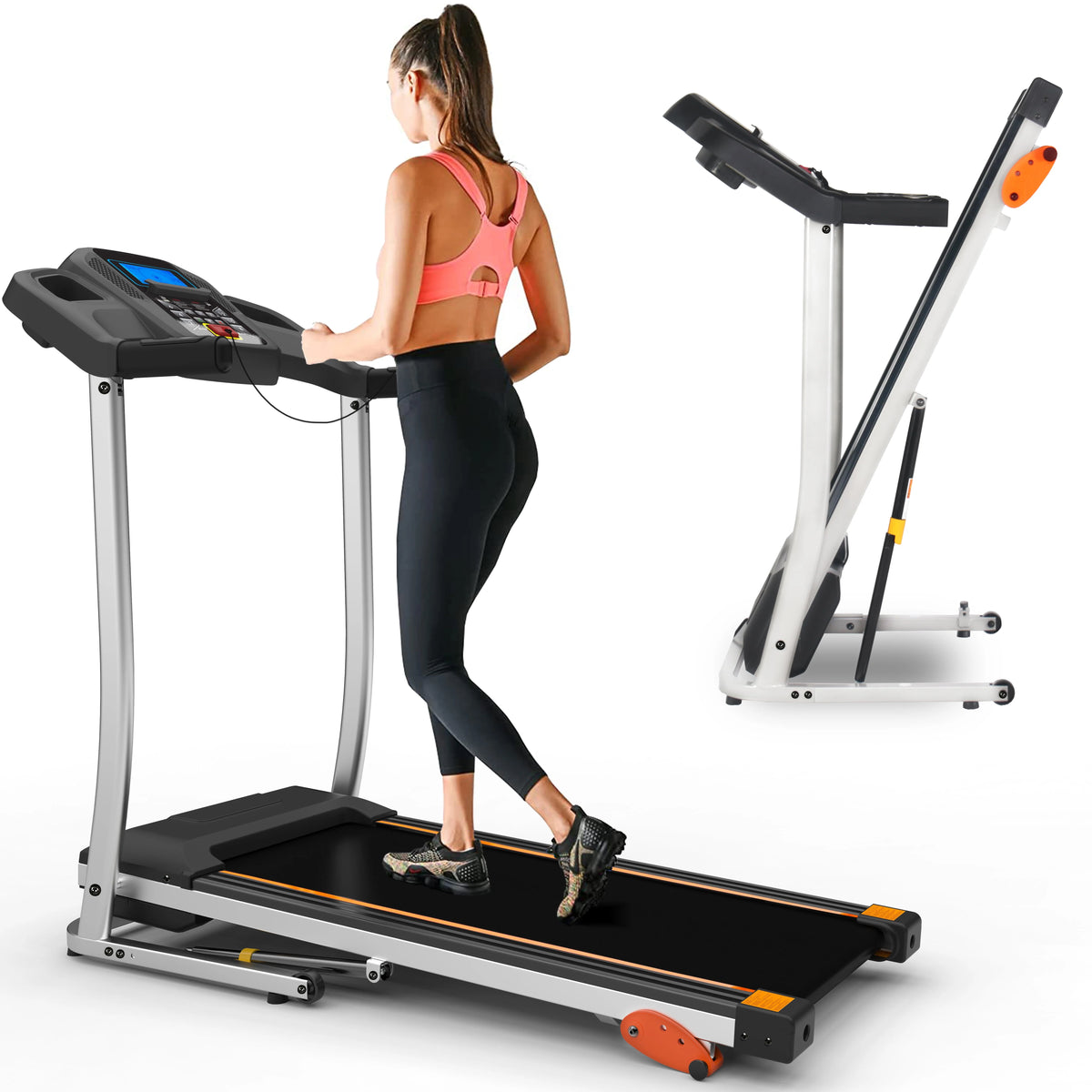 Folding Treadmill with Adjustable Incline N131687