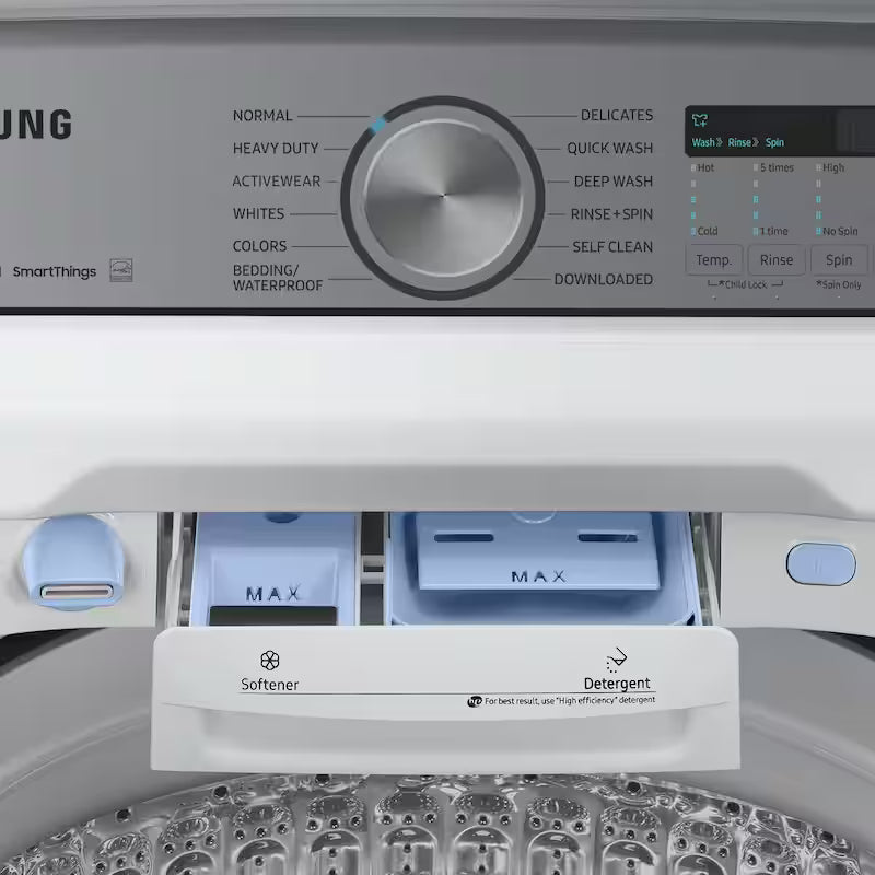 5.4 cu.ft. Smart Top Load Washer with Agitator in White X633
