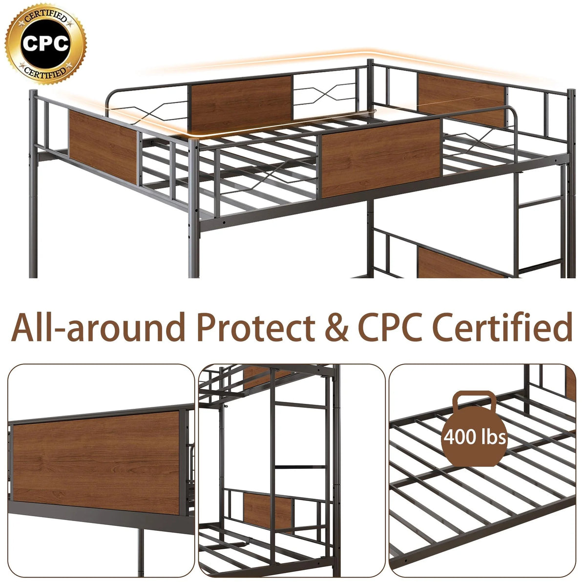 Full over Full Metal Bunk Beds J5968
