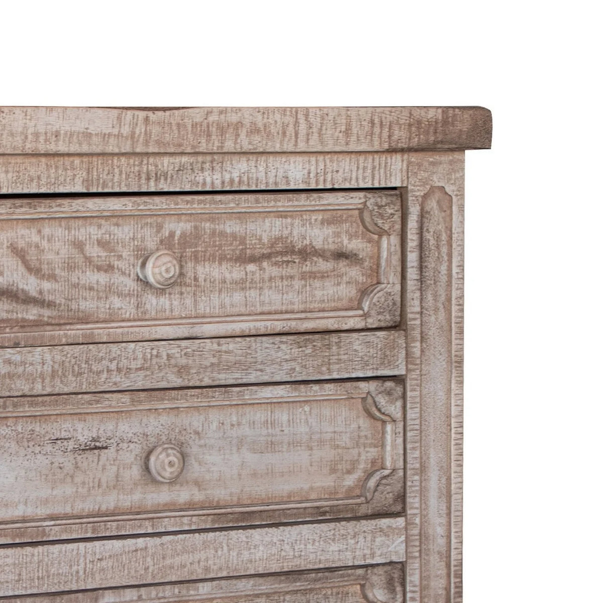 31 Inch Mango Wood 3 Drawer Nightstand X3957