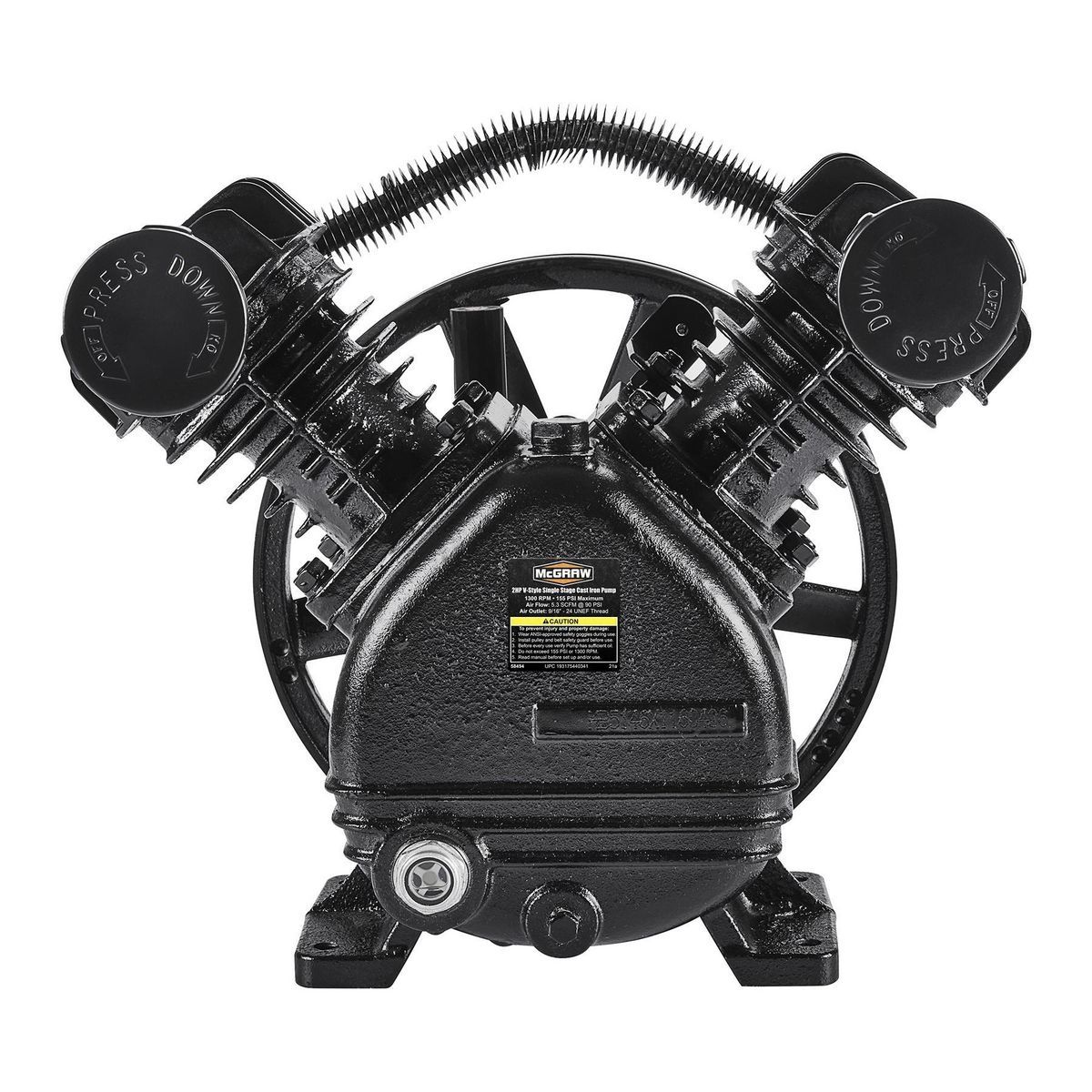 2 HP 155 PSI Cast Iron Air Compressor Pump O30015