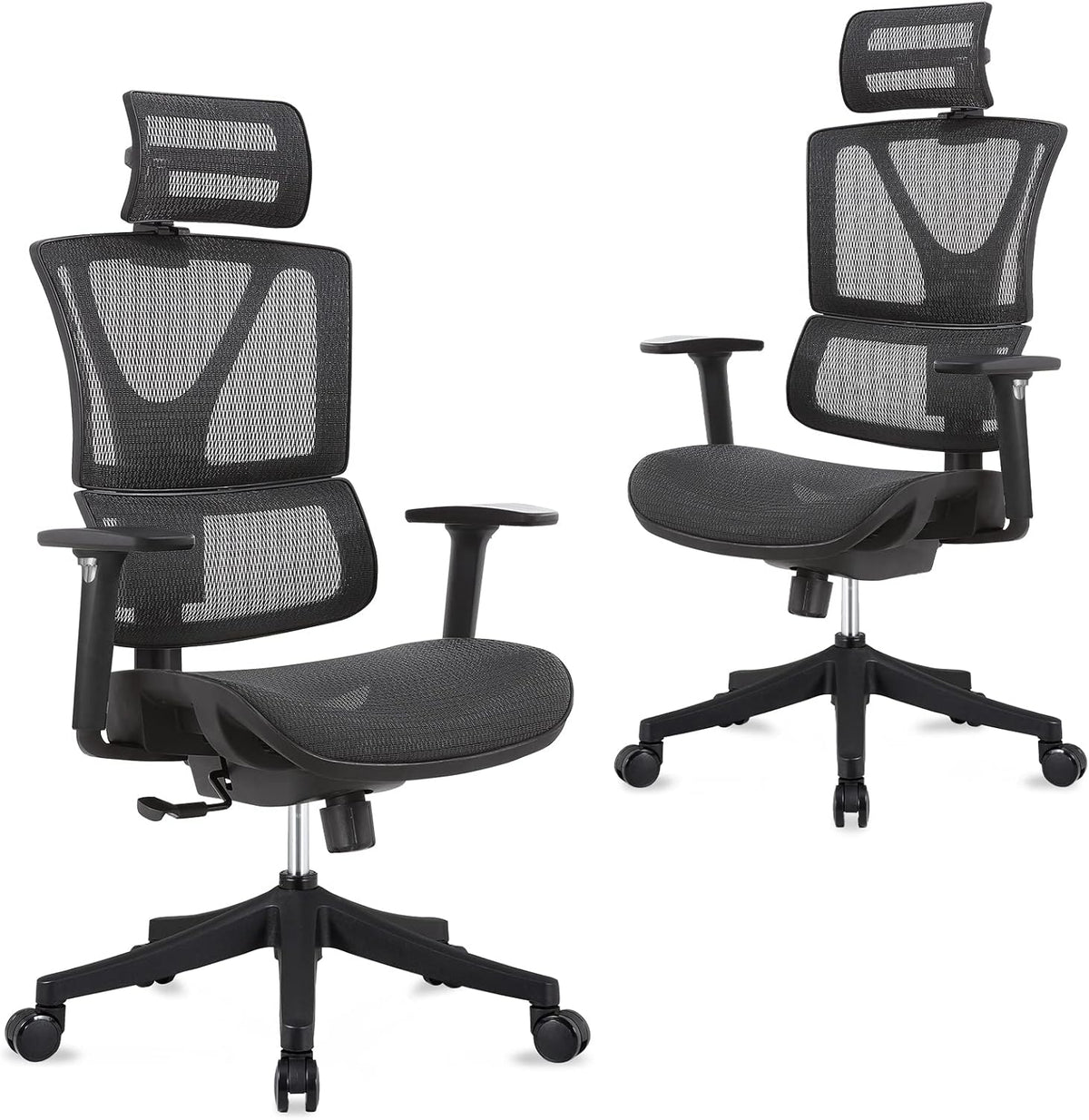 Ergonomic Mesh Computer Chair with Lumbar Support and Headrest H2490