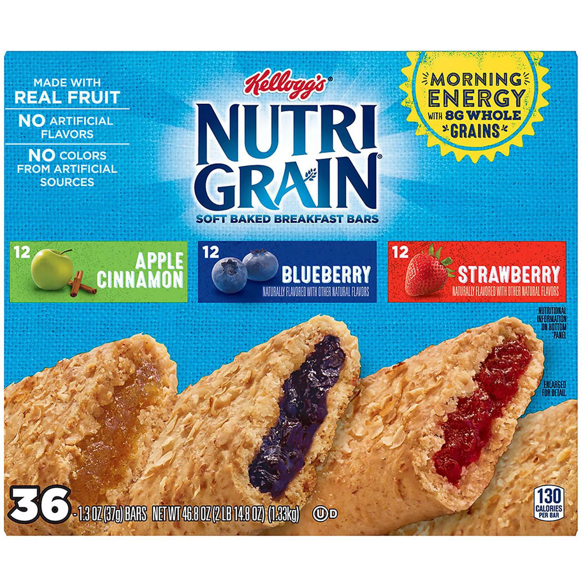 Cereal Bars Variety Pack 1.3 oz 36-Count H338