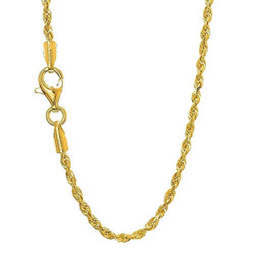 10k Yellow Gold 1.7 mm Rope Chain 24 Inches Z467