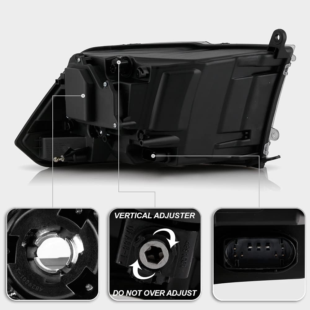 2013-2018 Ram 1500 2500 3500 Chrome LED Projector Headlights Pair Z26175