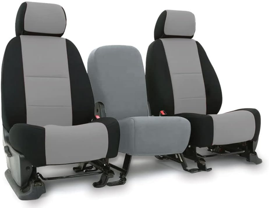 Custom Fit Dodge Ram 1500 2500 3500 Pickup Truck Neoprene Front Seat Covers Gray Black Q376135