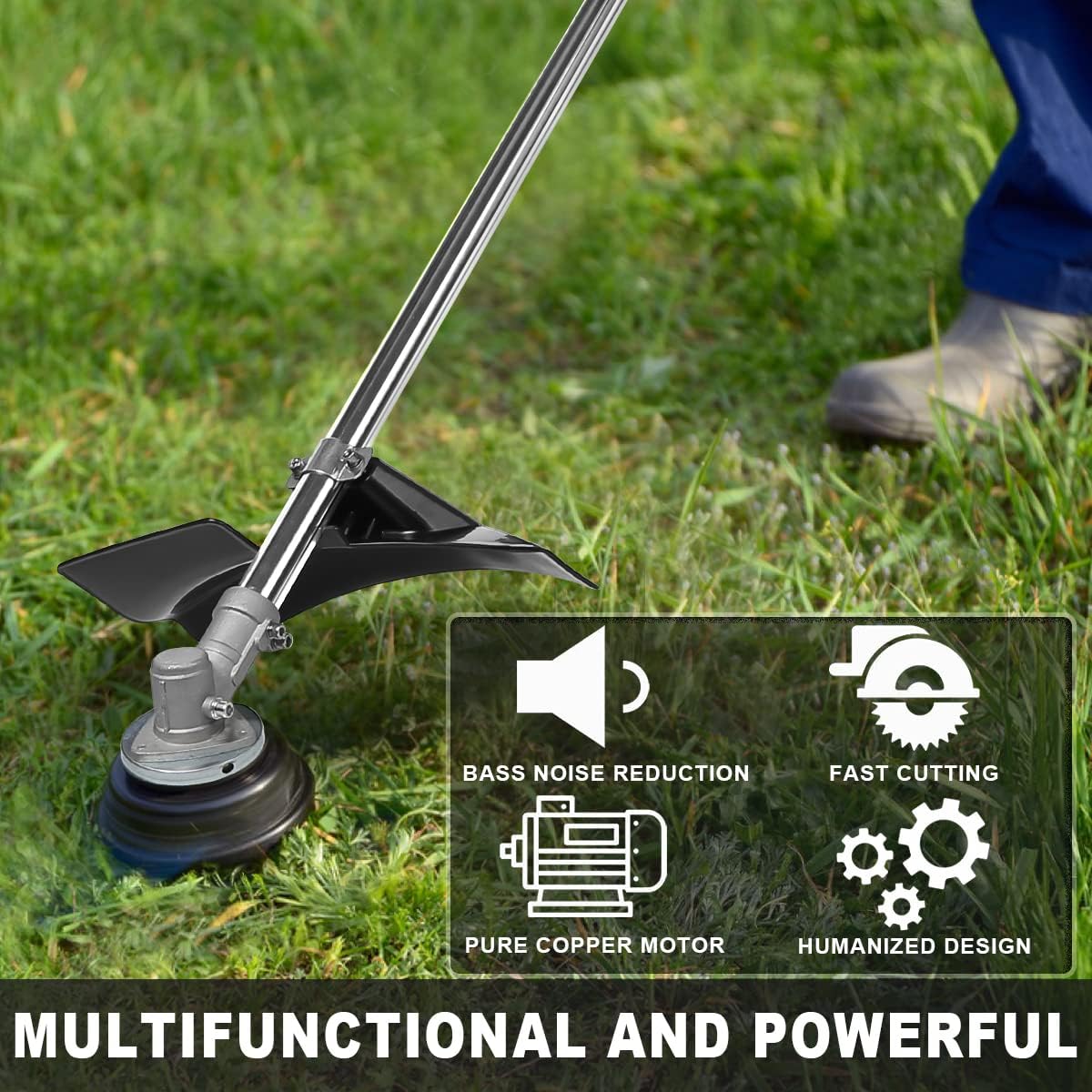 2-in-1 Gas Powered 18 Inch Straight Shaft String Trimmer H62017