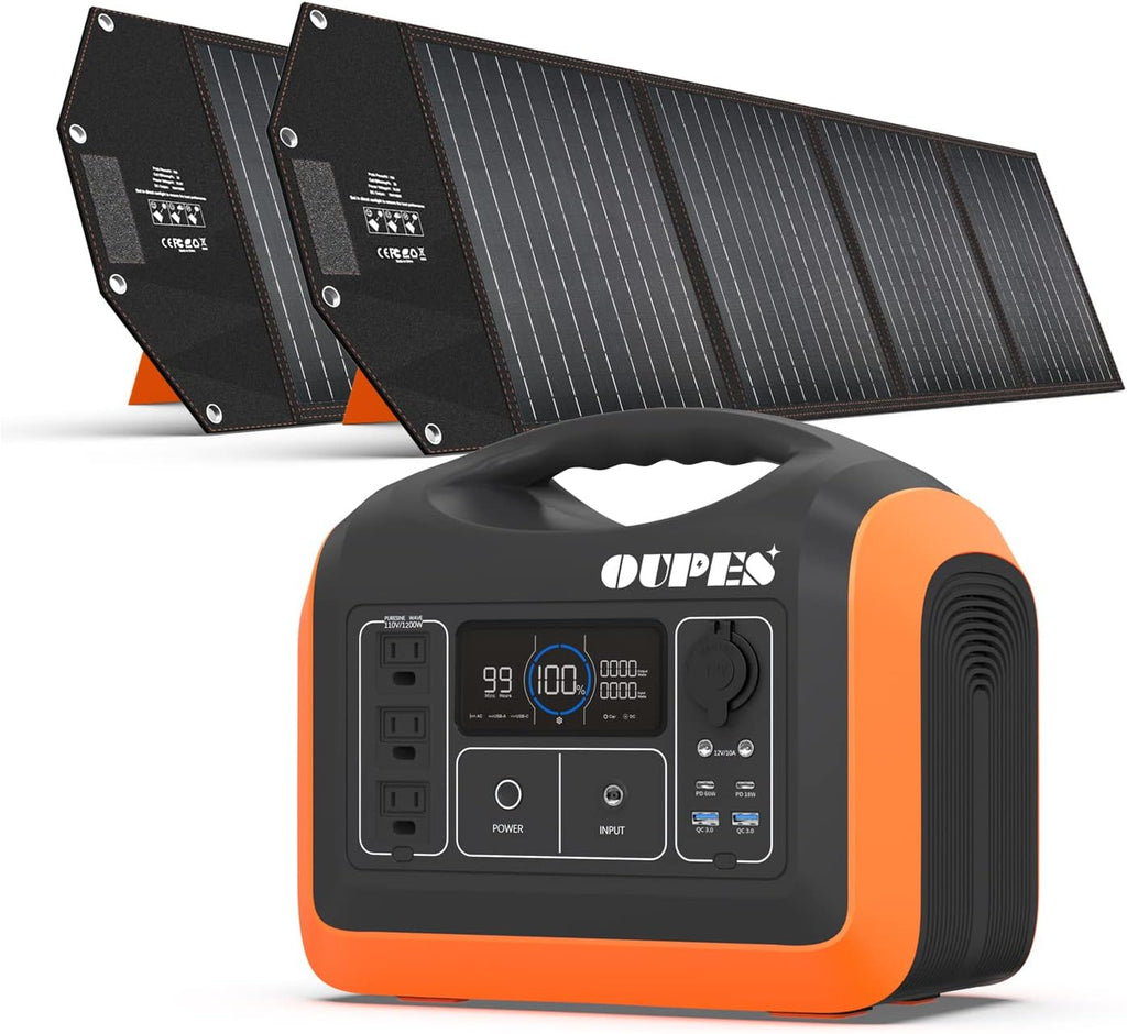 600W Portable Power Station with 100W Solar Panel Y36133