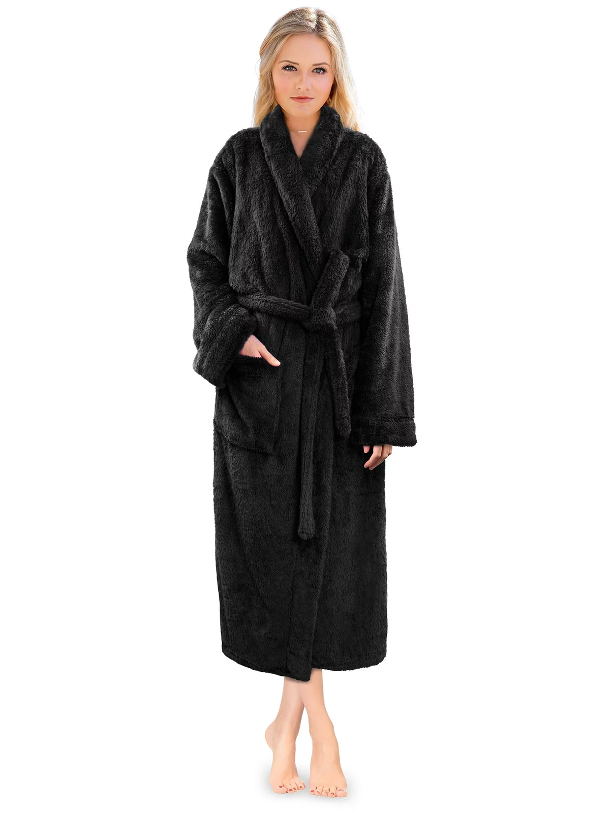 Black Fleece Sherpa Robe Q88402