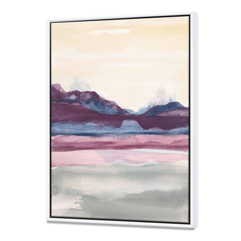 Purple Watercolor Framed Canvas 34 in. Wide x 44 in. High Q64643