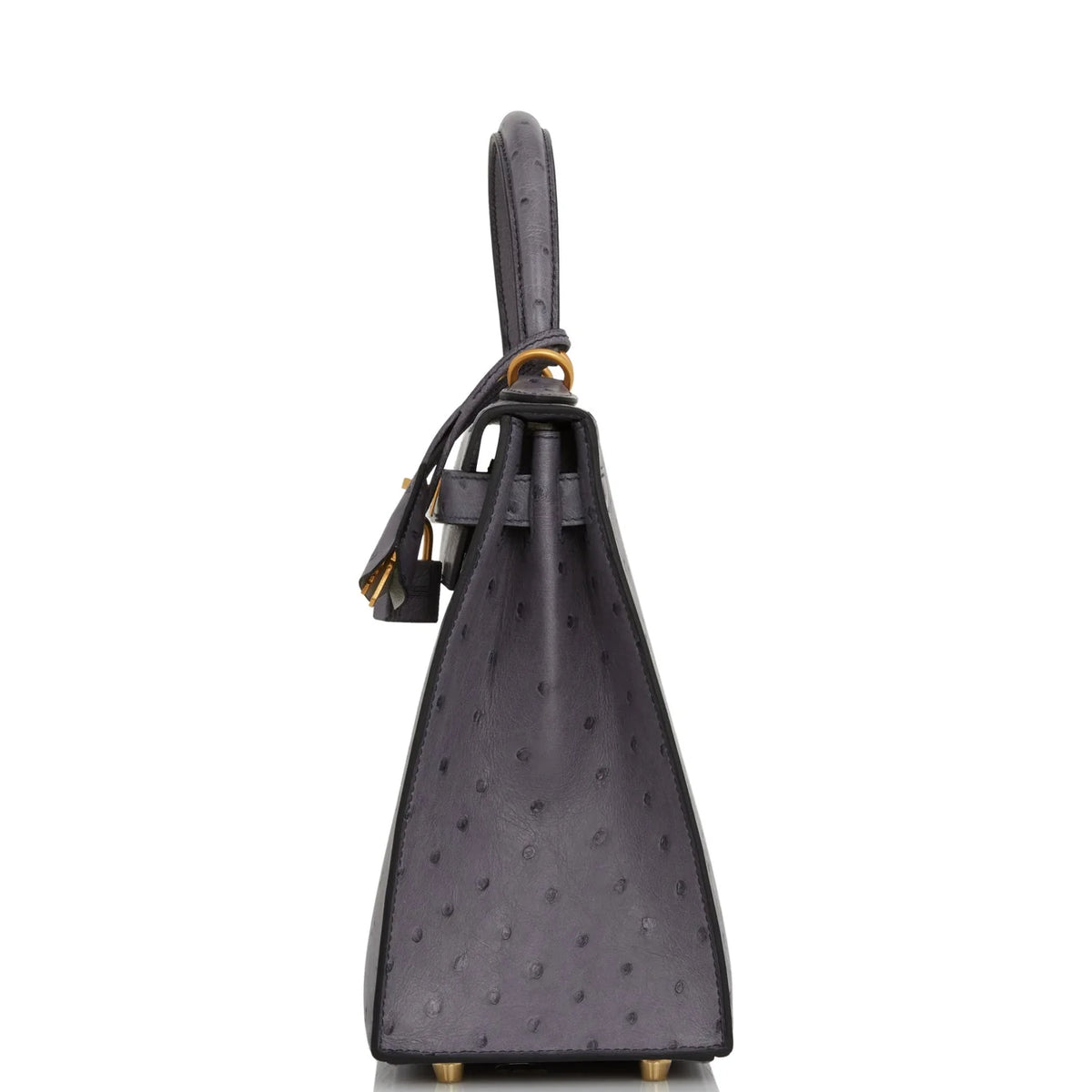 Gris Agate and Gris Perle Ostrich Bag A102