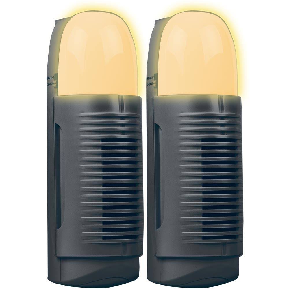 Set of 2 Plug-In Air Purifiers with Nightlight, Black L71024