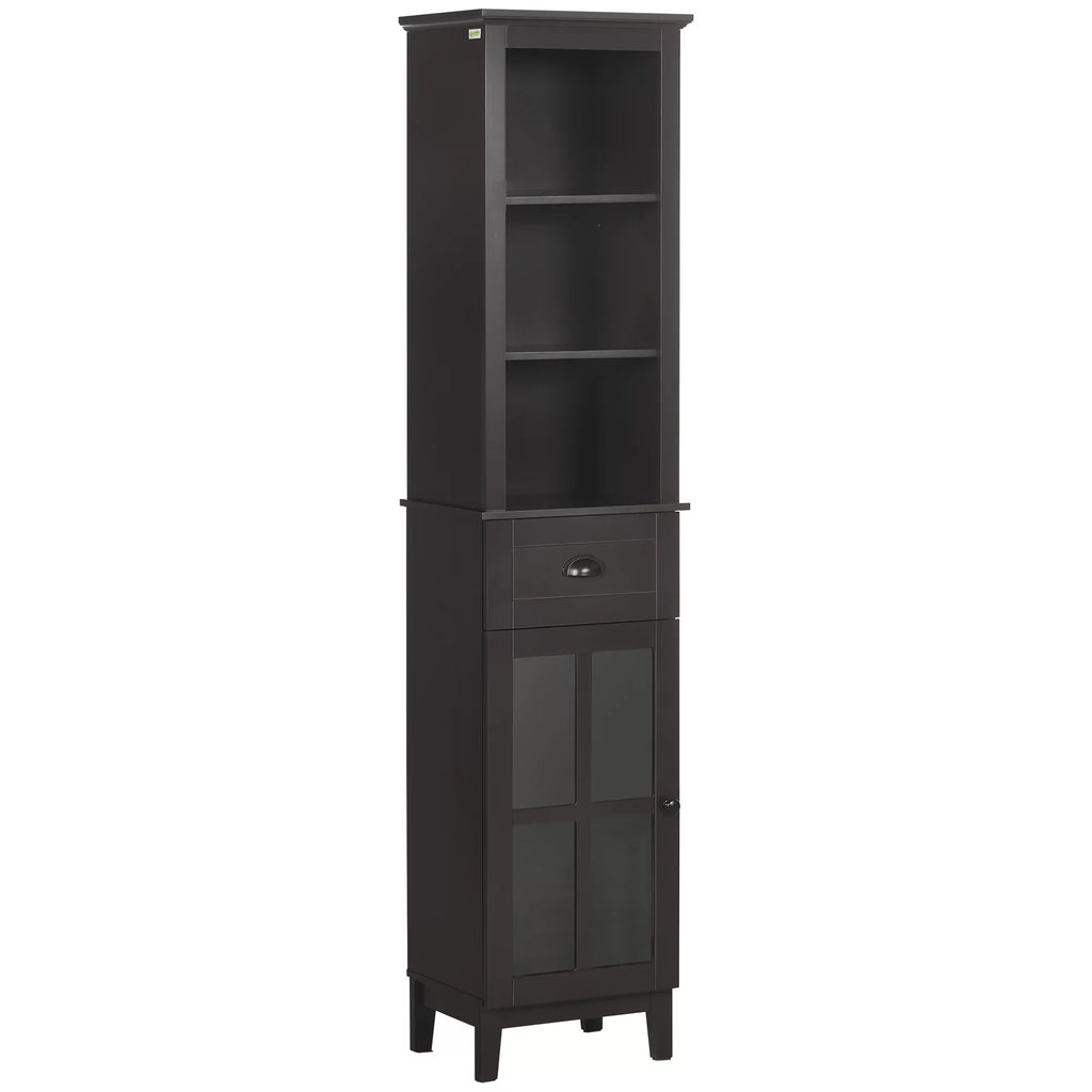 Slim Bathroom Storage Cabinet with Door & Shelves H71819