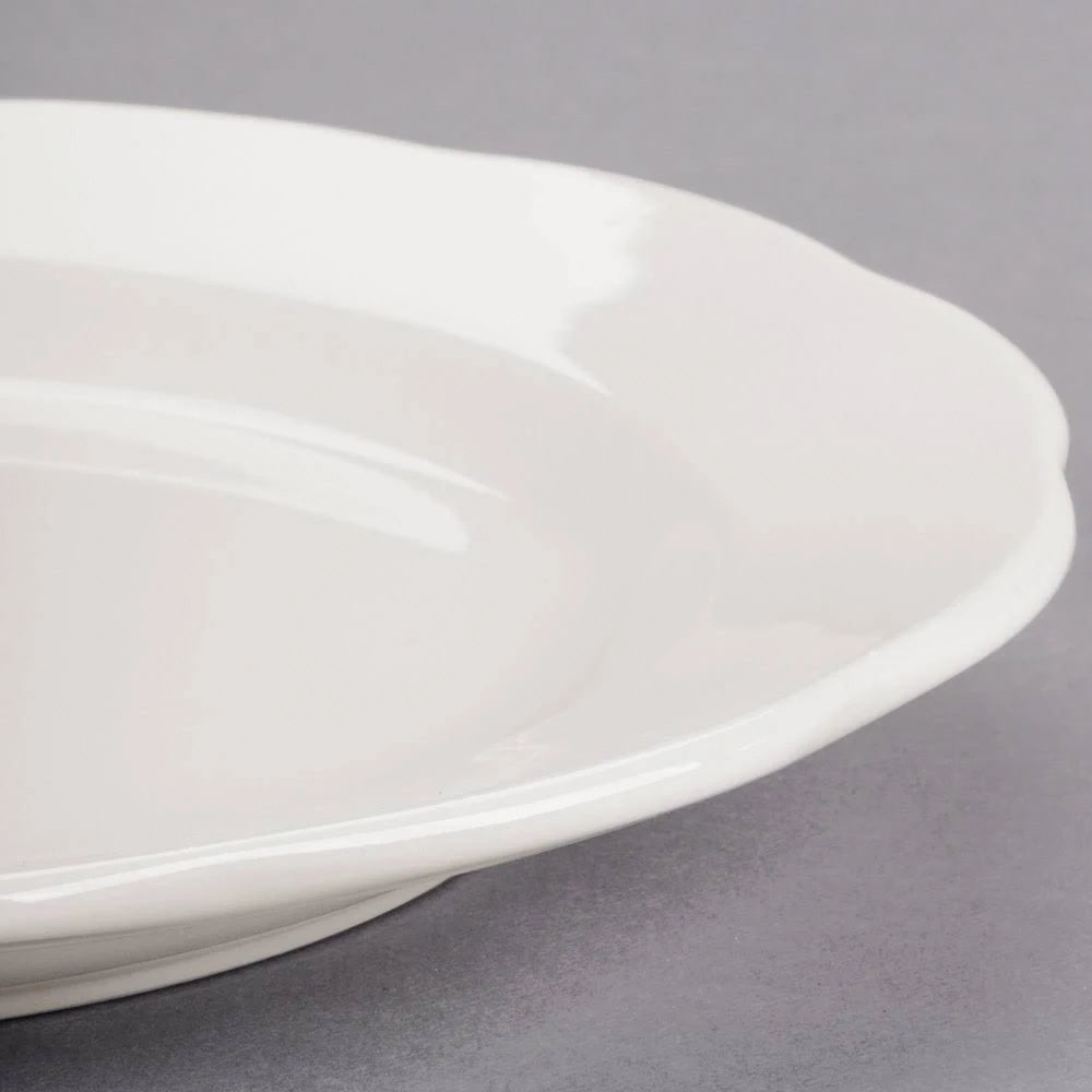 Ivory Scalloped Edge China Plate Q5168