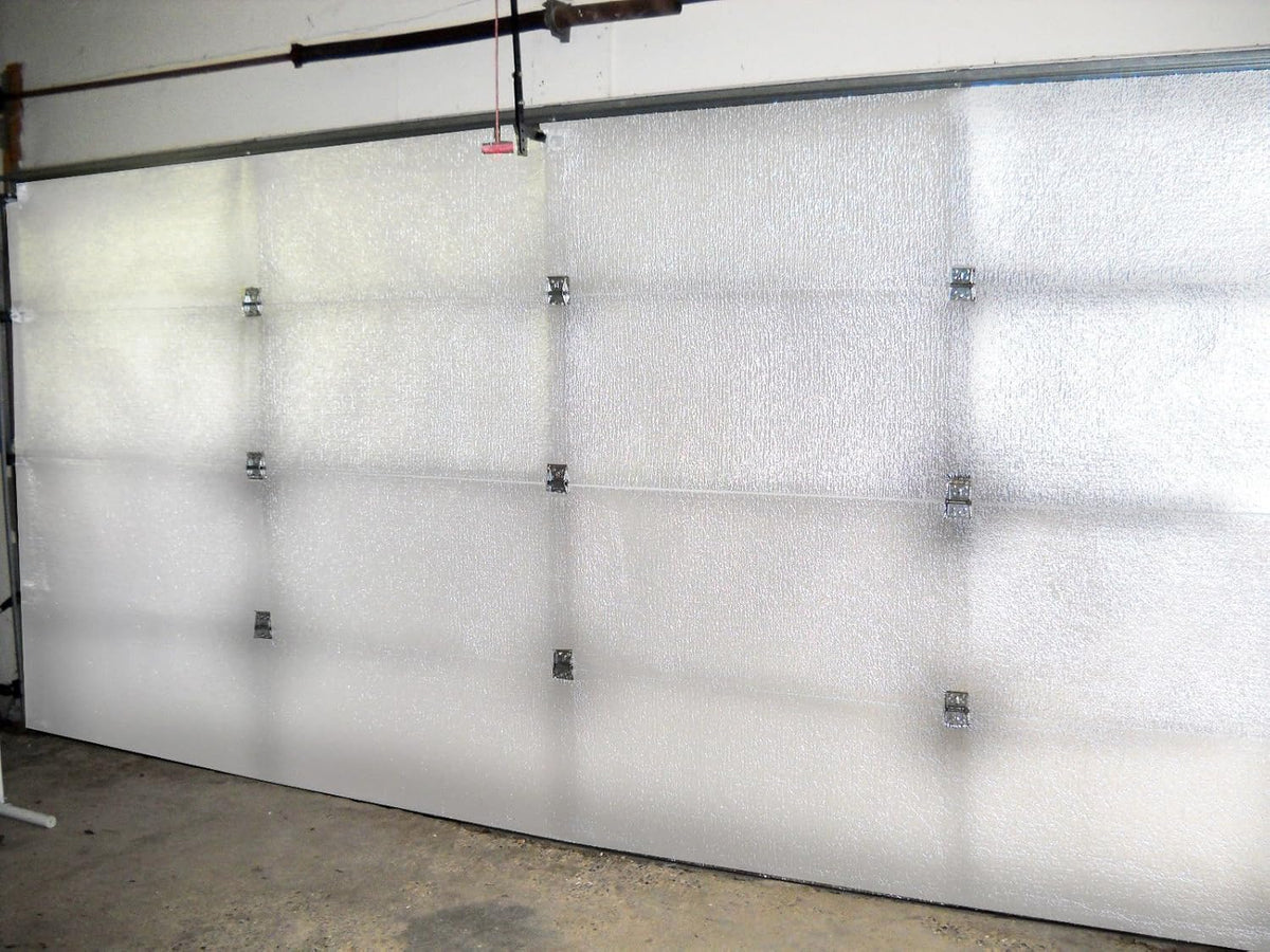 White Pre-Cut Reflective Foam Garage Door Insulation Kit A753548