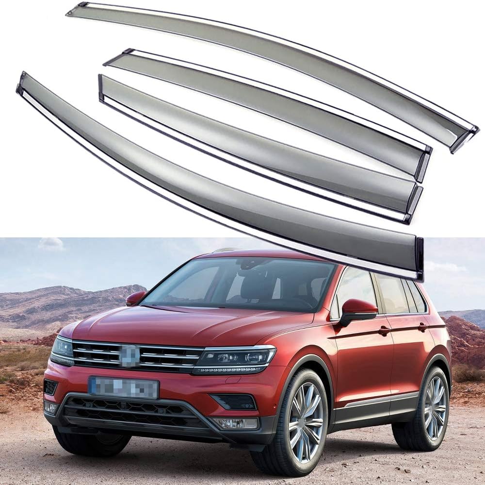 Car Window Visor Vent Shade Deflector Sun Rain Guards Pack of 2 P7928