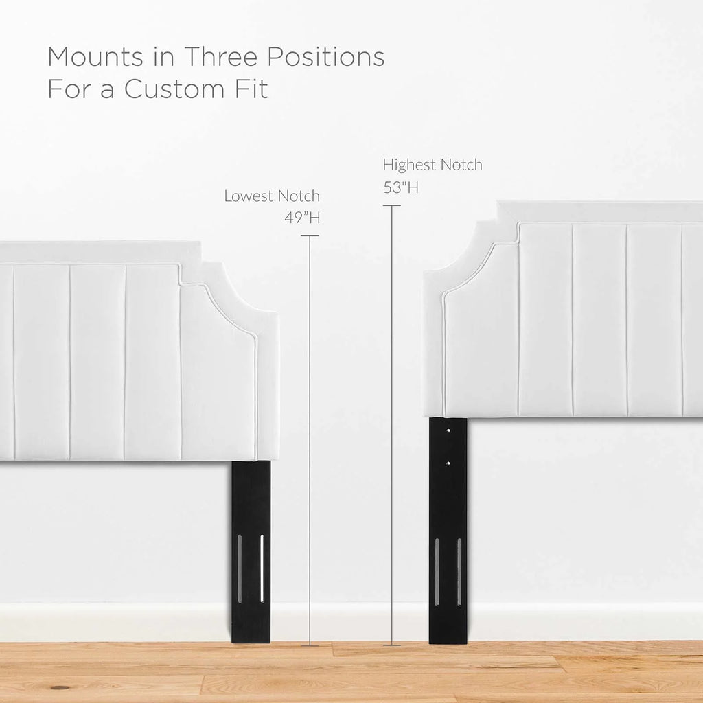 Twin Size White Velvet Platform Bed Frame K2420