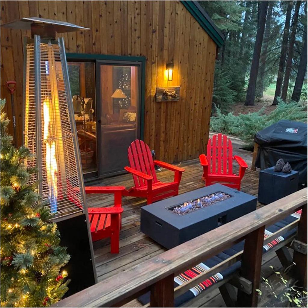 48,000 Btu Black Propane Patio Heater with Cover C3002