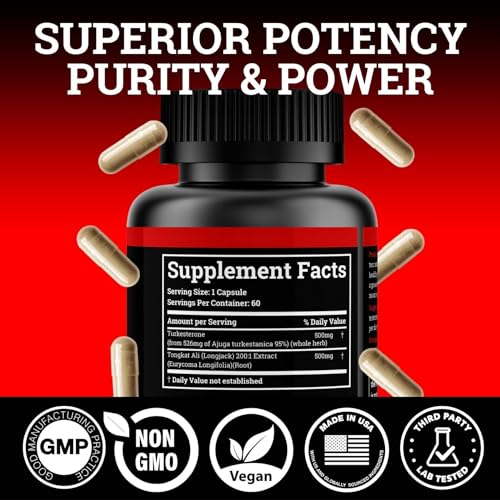 Black 1000mg Turkesterone Supplement K22936