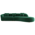 Green Velvet Curvy Couch W173