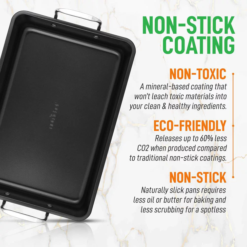 Non-Stick Carbon Steel Roasting Pan with Wire Handle Z54664