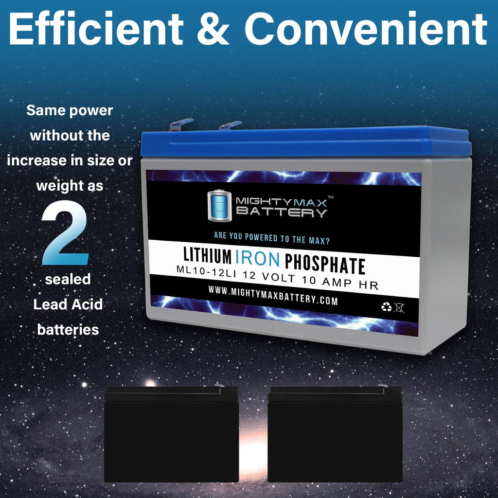 12V 10AH Lithium Replacement Battery 4 Pack T6355