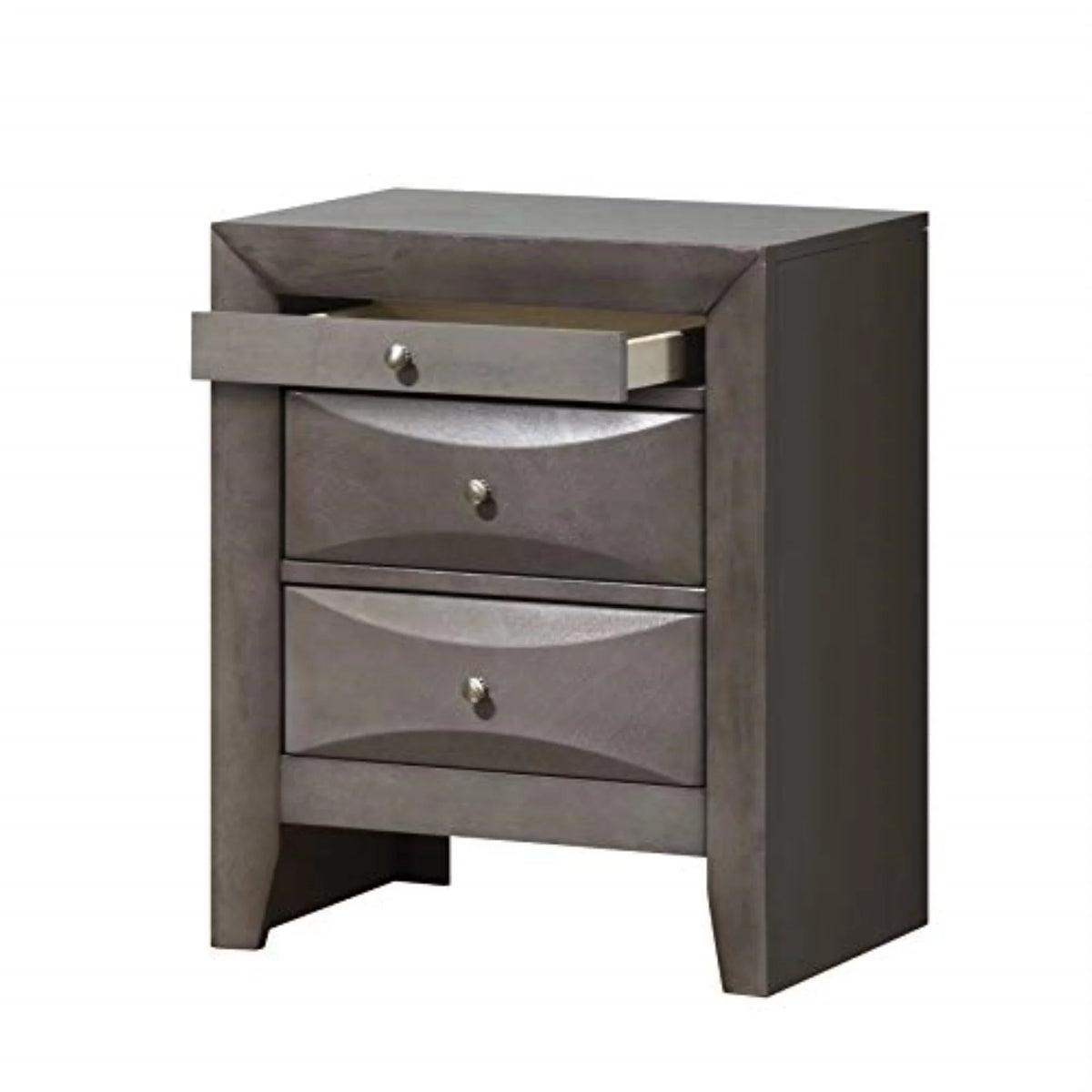 Black 3 Drawer Nightstand F390045