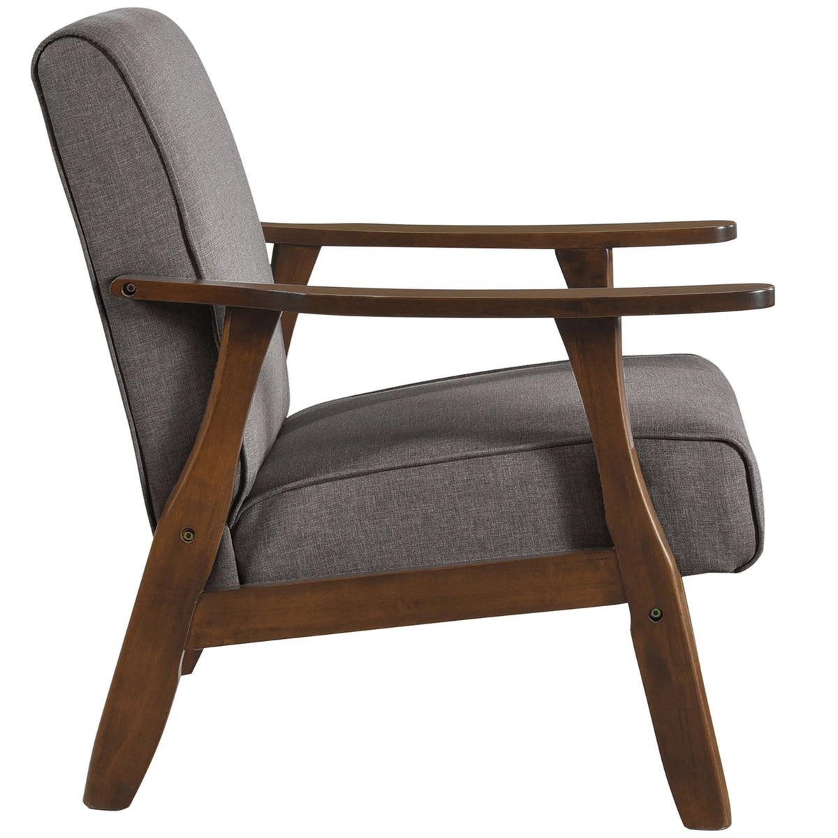 Dark Grey Upholstered Linen Accent Chair C51042