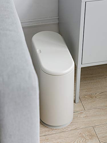 10 Liter Rectangular Plastic Trash Can with Press Type Lid S81601