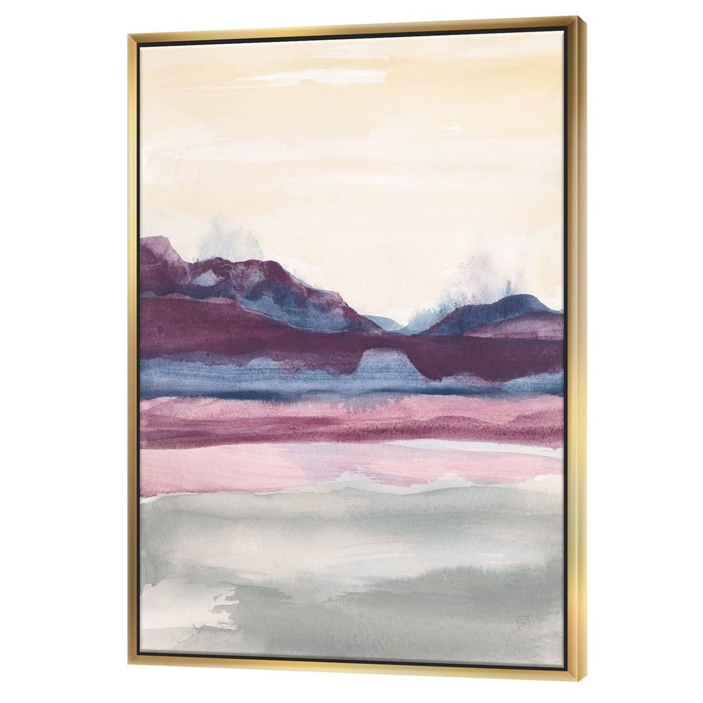 Purple Watercolor Framed Canvas 34 in. Wide x 44 in. High Q64643