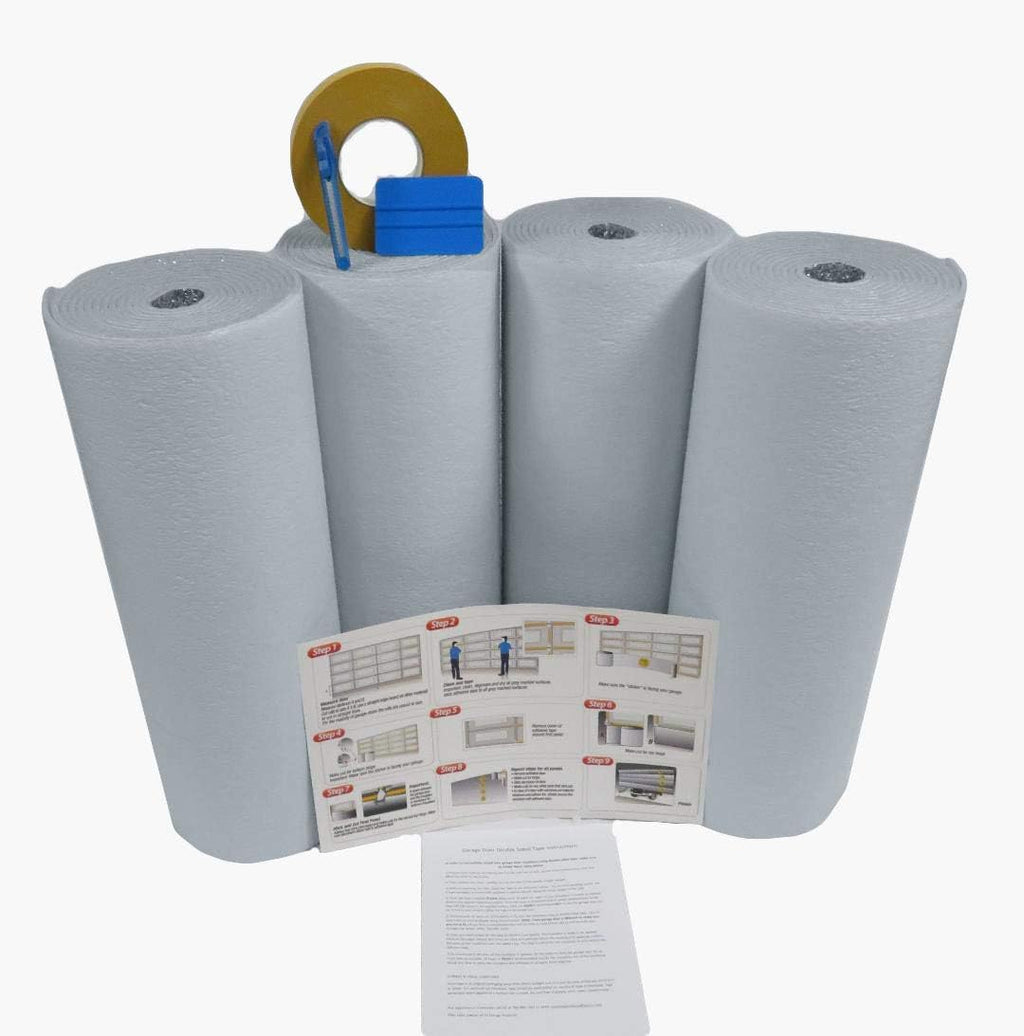 White Pre-Cut Reflective Foam Garage Door Insulation Kit A753548