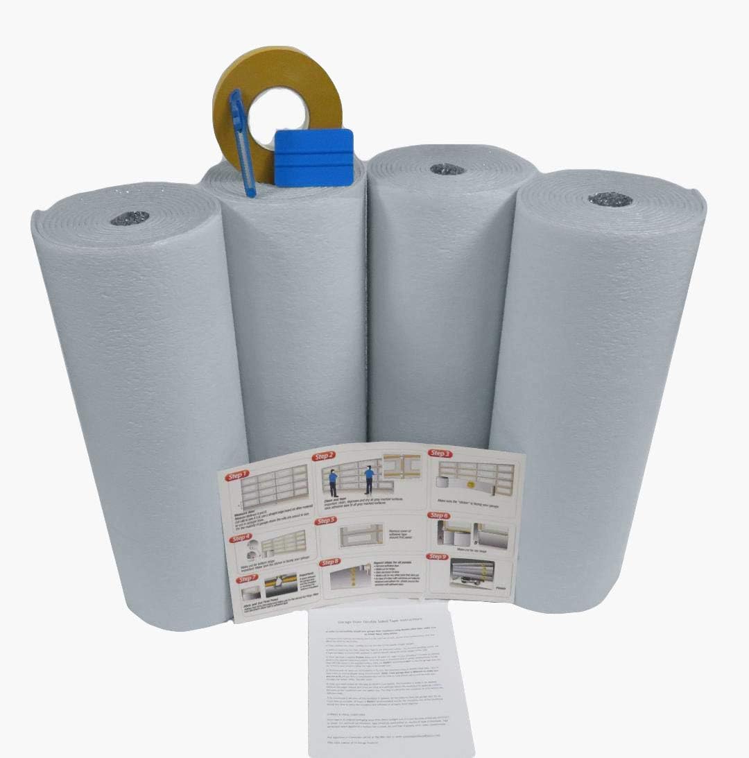 White Pre-Cut Reflective Foam Garage Door Insulation Kit A753548