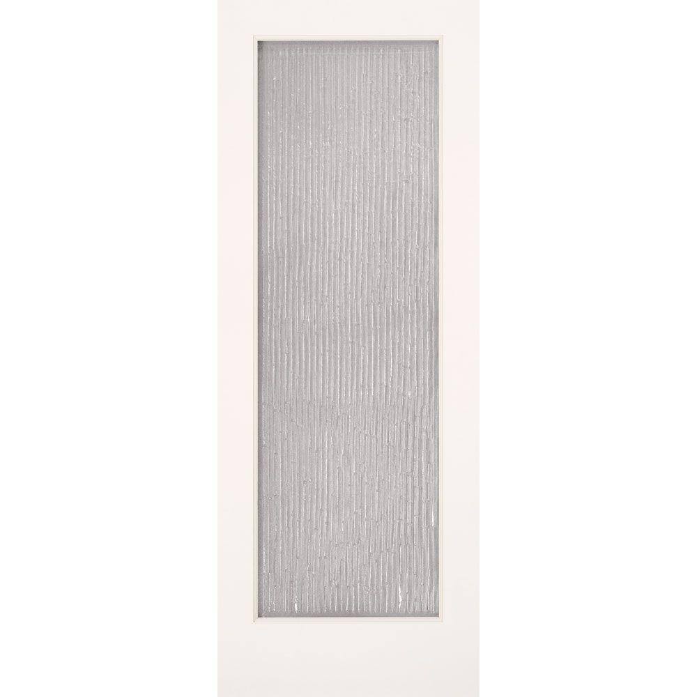 30 in. x 80 in. 1 Lite Bamboo Primed MDF Interior Door Slab Y308