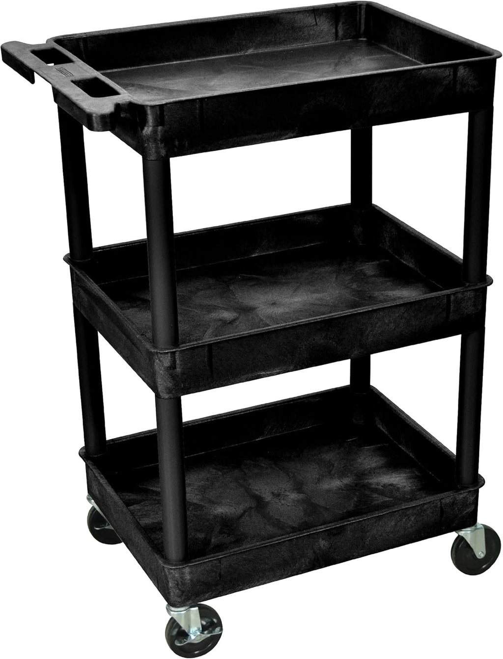 Black 3 Shelves Automotive Utility Cart J9920