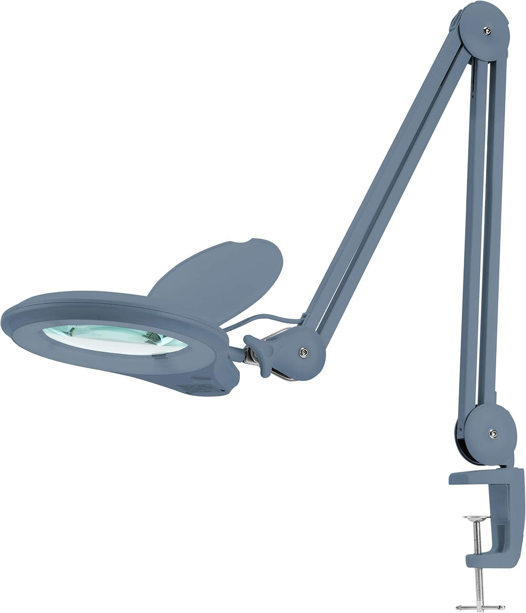 1,200 Lumens Dimmable LED Magnifying Lamp with Clamp, 5 Diopter, 5 Inches Lens, Gray U2059