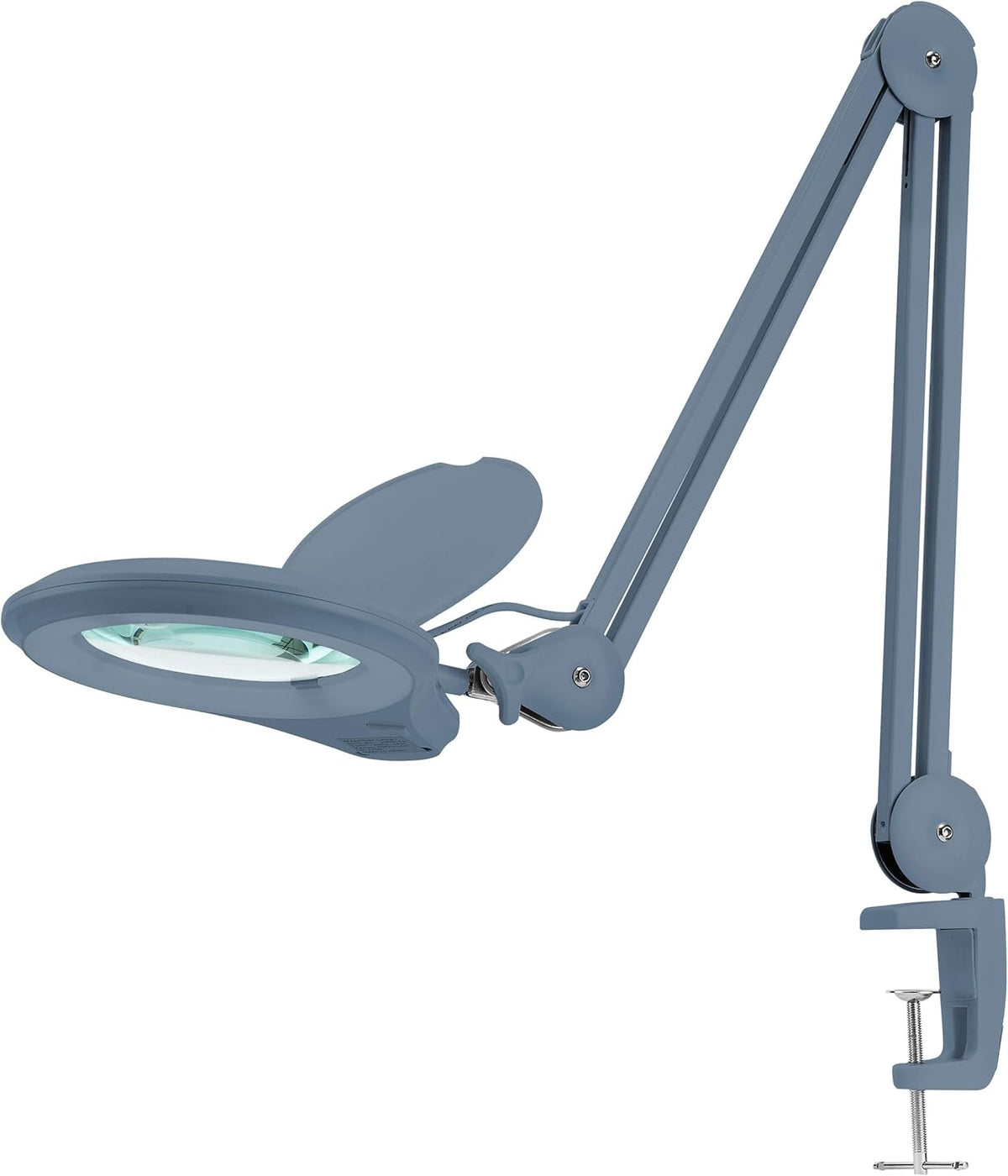 1,200 Lumens Dimmable LED Magnifying Lamp with Clamp, 5 Diopter, 5 Inches Lens, Gray U2059
