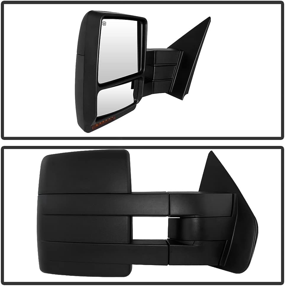 Telescoping Power Heated LED Signal Towing Side Mirrors Left Right Ford F150 Truck O9694