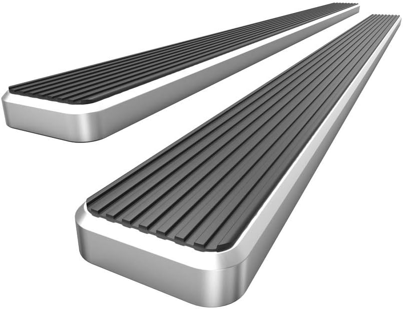 Running Board 5 Silver Fits 2009-2018 Ram 1500 Crew Cab Pickup 4Dr & 2010-2018 Ram 2500/3500 F784