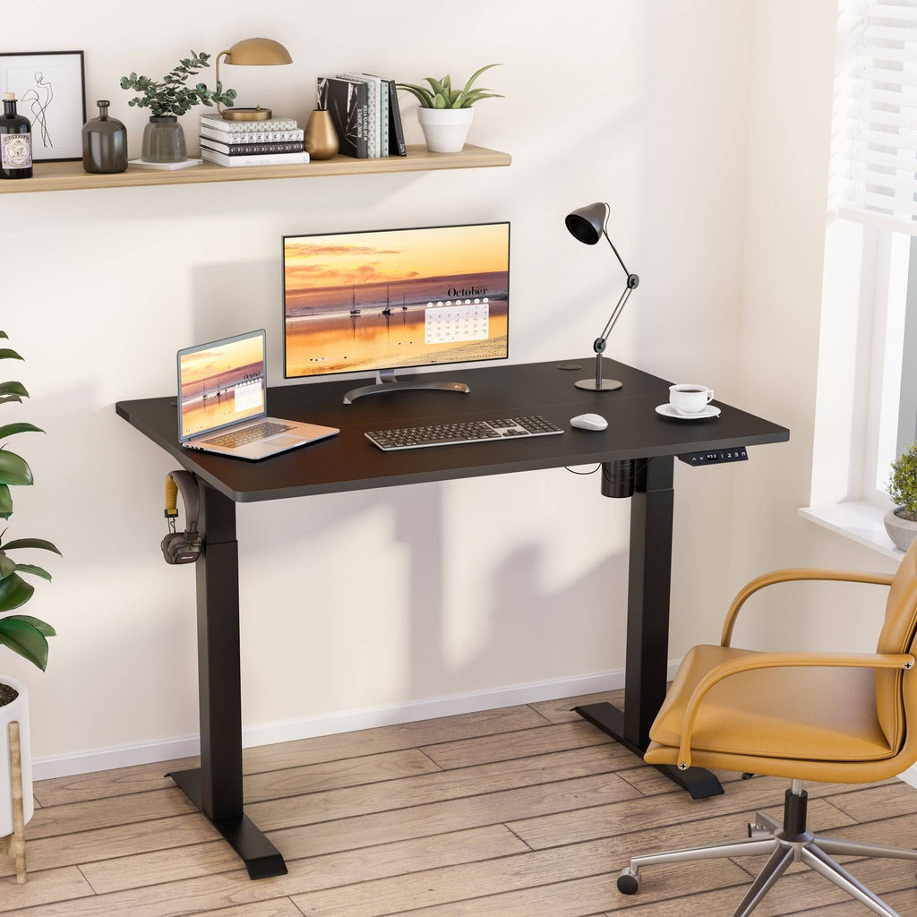 Black 48 x 24 Height Adjustable Electric Standing Desk Y7352
